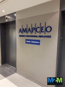 custom indoor lobby sign